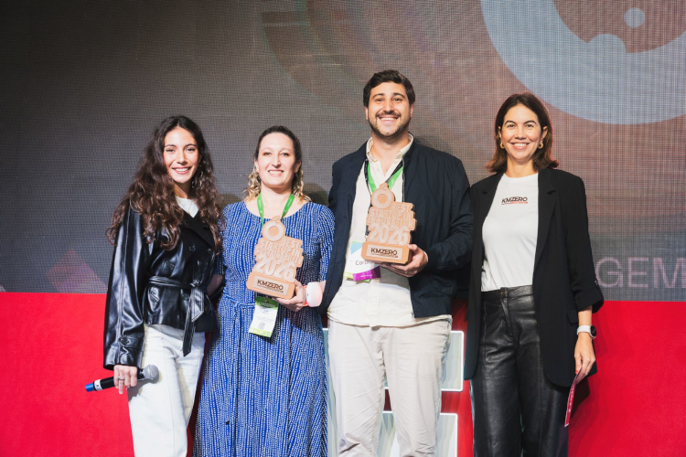 (de izquierda a derecha): Claudia Da Cunha Velho, Coordinadora y Project Manager en KM ZERO; Laura Macció, Fundadora y CEO metaBIX Biotech; Josemaría Delgado, Fundador y CEO Modoru Biotech; y Catalina Valencia, Directora de Comunidad y Grandes Eventos en KM ZERO